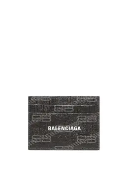 Balenciaga: Чёрный картхолдер  BB