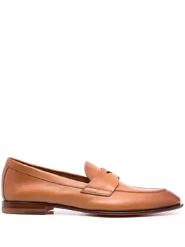 Santoni: Коричневые лоферы 