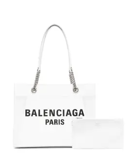 Balenciaga: Белая сумка-шоппер  Free