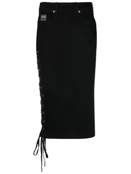 Versace Jeans Couture: Чёрная юбка 