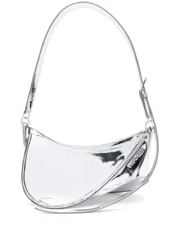 Mugler: Серебристая сумка 