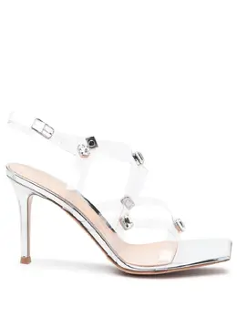 Gianvito Rossi: Серебристые сандалии 