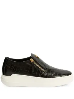Giuseppe Zanotti: Чёрные кроссовки  Conley Zip