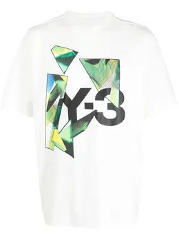 Y-3: Футболка с принтом 