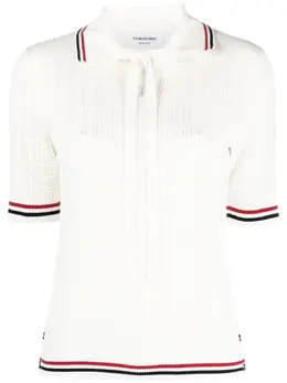 Thom Browne: Белое поло  RWB