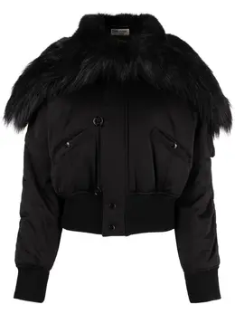 Saint Laurent: Куртка из искусственного меха 