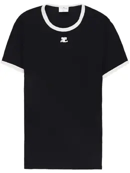 Courrèges: Чёрная футболка 