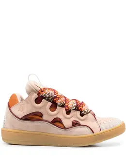 Lanvin: Розовые кроссовки  Curb