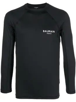 Balmain: Футболка с принтом 