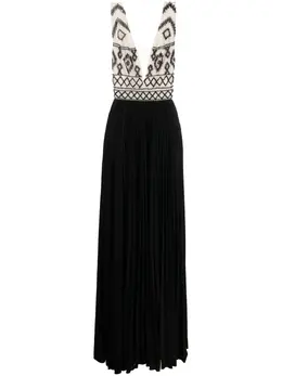 Elisabetta Franchi: Платье с v-образным вырезом 