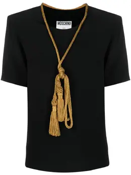 Moschino Pre-Owned: Чёрная футболка 