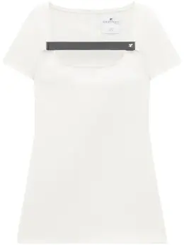 Courrèges: Платье с коротким рукавом 