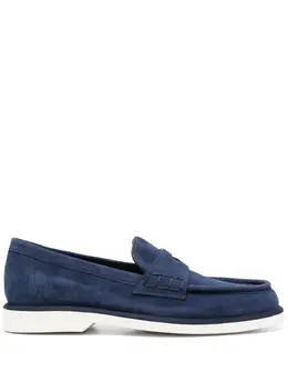 Santoni: Голубые лоферы 