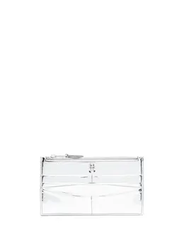 Alexander McQueen: Серебристый картхолдер  Skull