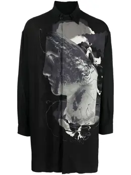 Yohji Yamamoto: Рубашка с принтом 