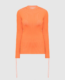 Off-White: Оранжевый свитер 