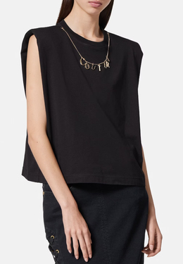VERSACE JEANS COUTURE: Чёрный топ 