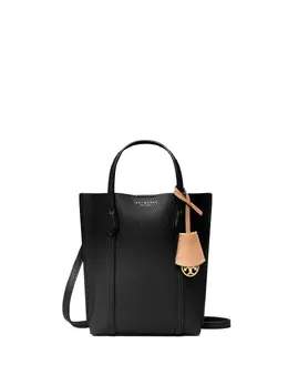Tory Burch: Чёрная сумка-шоппер  Perry