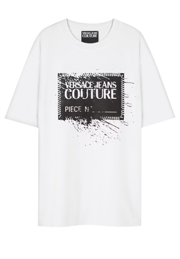 VERSACE JEANS COUTURE: Белая футболка 