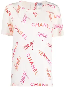 CHANEL Pre-Owned: Футболка с принтом 