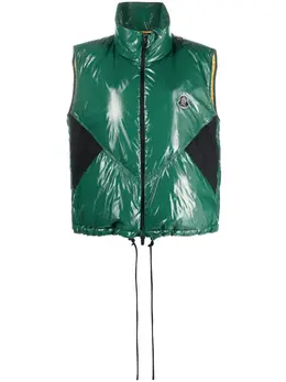 Moncler: Зелёный жилет 