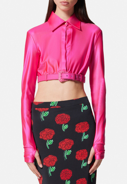 VERSACE JEANS COUTURE: Розовый топ 