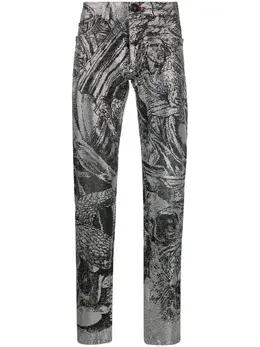 Philipp Plein: Джинсы  Crystal со стразами