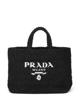 Prada: Чёрная сумка-шоппер 