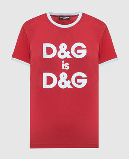 Dolce&Gabbana: Бордовая футболка  DG