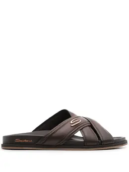 Santoni: Коричневые сандалии 