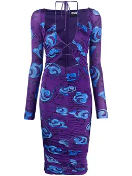 Versace Jeans Couture: Платье с растительным принтом 