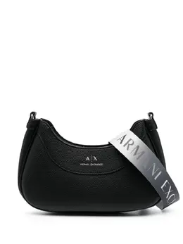 Armani Exchange: Чёрная сумка через плечо 