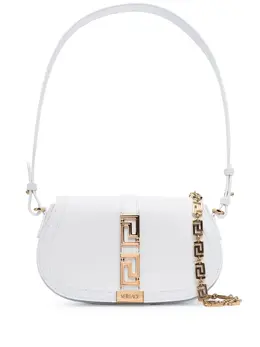 Versace: Белая сумка  Greca
