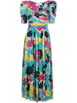 DVF Diane von Furstenberg: Платье с растительным принтом 