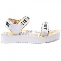 Versace Jeans Couture: Белые сандалии 