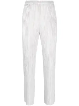 Pleats Please Issey Miyake: Светлые брюки 