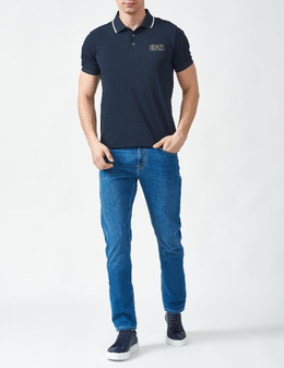 EA7 EMPORIO ARMANI: Сині поло 