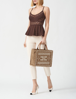 ELISABETTA FRANCHI: Коричневі топи 