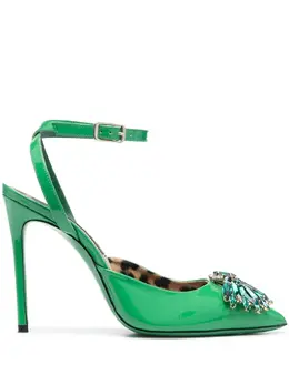 Philipp Plein: Зелёные туфли  Crystal