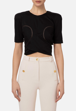 ELISABETTA FRANCHI: Чёрный топ 