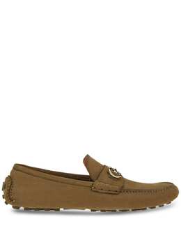 Ferragamo: Зелёные туфли  Gancini