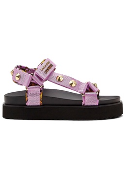VERSACE JEANS COUTURE: Фиолетовые сандалии 