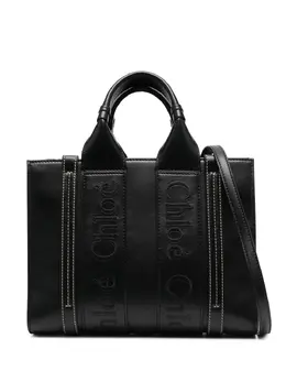 Chloé: Чёрная сумка-шоппер  Woody