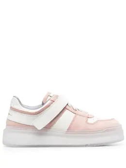 Santoni: Светлые кроссовки 