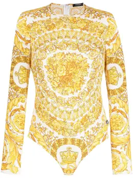 Versace: Боди  Barocco с принтом