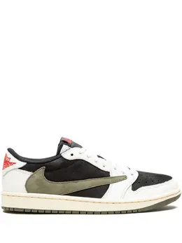 Jordan: Чёрные кроссовки  Air Jordan 1 Travis Scott