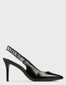 VERSACE JEANS COUTURE: Чёрные босоножки 