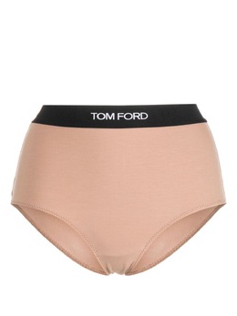 TOM FORD: Бежевые трусы  Logo
