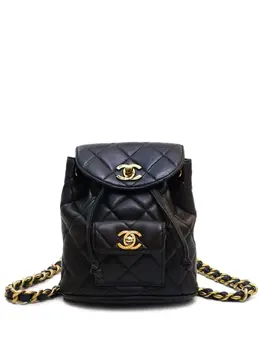 CHANEL Pre-Owned: Чёрный рюкзак 