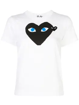 Comme Des Garçons Play: Белая футболка 